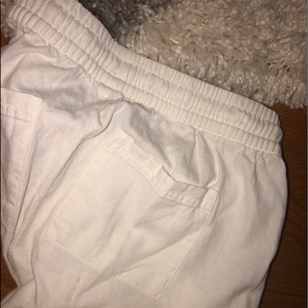 White flowy pants